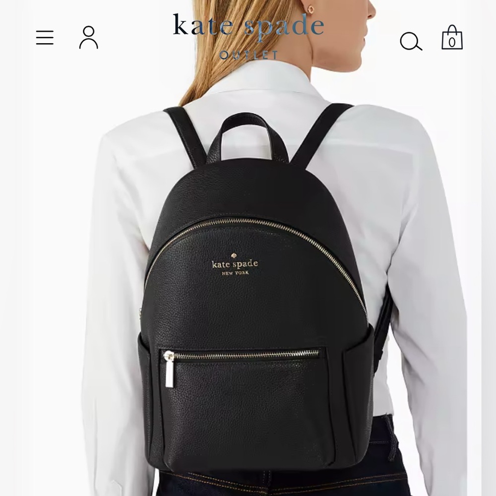 Kate Spade Leila Dome Backpack - great used condition - black pebbled leather